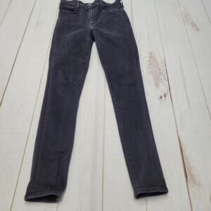 Abercrombie and Fitch the super high rise skinny jeans black stretch long